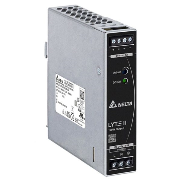 منبع تغذیه 5 آمپر 24 ولت ریلی دلتا مدل DRL24V120W1EN
