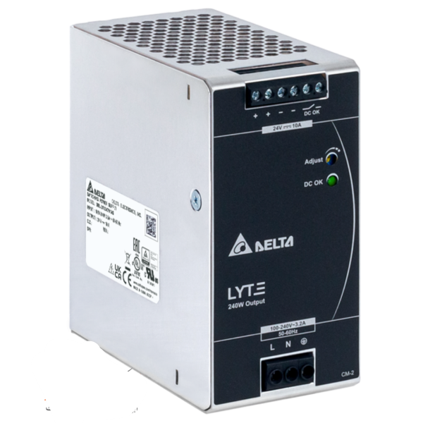 منبع تغذیه 10 آمپر 24 ولت ریلی دلتا مدل DRL24V240W1AA